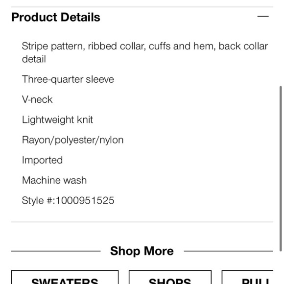 NWT max studio green white stripe polo sweater - Picture 6 of 6